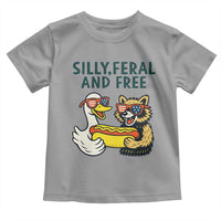 Silly Feral and Free Toddler T Shirt Funny Goose and Raccoon 4th of July Patriotic - Wonder Print Shop
