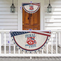 Funny Feral and Free Raccoon Patriotic Fan Flag Bandana Animal 4th of July US Flag