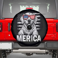 Merica Golden Retriever Spare Tire Cover Patriotic Dog US Flag 4th Of July - Wonder Print Shop
