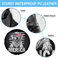 Merica Golden Retriever Spare Tire Cover Patriotic Dog US Flag 4th Of July - Wonder Print Shop