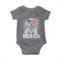 Merica Golden Retriever Baby Onesie Patriotic Dog US Flag 4th Of July - Wonder Print Shop