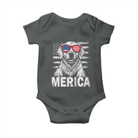 Merica Golden Retriever Baby Onesie Patriotic Dog US Flag 4th Of July - Wonder Print Shop