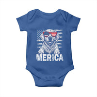 Merica Golden Retriever Baby Onesie Patriotic Dog US Flag 4th Of July - Wonder Print Shop