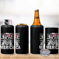 Merica Golden Retriever 4 in 1 Can Cooler Tumbler Patriotic Dog US Flag 4th Of July - Wonder Print Shop