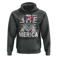Merica Golden Retriever Hoodie Patriotic Dog US Flag 4th Of July - Wonder Print Shop
