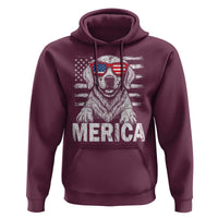 Merica Golden Retriever Hoodie Patriotic Dog US Flag 4th Of July - Wonder Print Shop