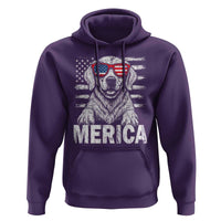 Merica Golden Retriever Hoodie Patriotic Dog US Flag 4th Of July - Wonder Print Shop