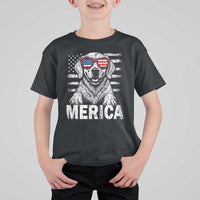 Merica Golden Retriever T Shirt For Kid Patriotic Dog US Flag 4th Of July - Wonder Print Shop