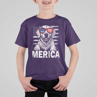 Merica Golden Retriever T Shirt For Kid Patriotic Dog US Flag 4th Of July - Wonder Print Shop