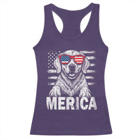 Merica Golden Retriever Racerback Tank Top Patriotic Dog US Flag 4th Of July - Wonder Print Shop