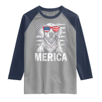 Merica Golden Retriever Raglan Shirt Patriotic Dog US Flag 4th Of July - Wonder Print Shop