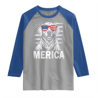 Merica Golden Retriever Raglan Shirt Patriotic Dog US Flag 4th Of July - Wonder Print Shop