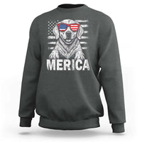 Merica Golden Retriever Sweatshirt Patriotic Dog US Flag 4th Of July - Wonder Print Shop