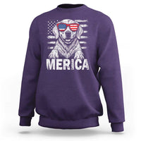 Merica Golden Retriever Sweatshirt Patriotic Dog US Flag 4th Of July - Wonder Print Shop