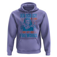 Democracy Is Dying But Hey Nice Fireworks Hoodie Funny Retro 4th of July Political Humor - Wonder Print Shop