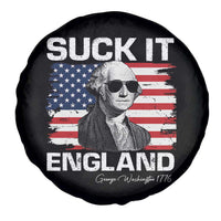 Funny George Washington Spare Tire Cover Suck It England Bold Patriotic 4th of July 1776