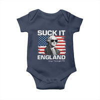 Funny George Washington Baby Onesie Suck It England Bold Patriotic 4th of July 1776