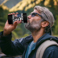 Funny George Washington 4 in 1 Can Cooler Tumbler Suck It England Bold Patriotic 4th of July 1776