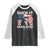 Funny George Washington Raglan Shirt Suck It England Bold Patriotic 4th of July 1776