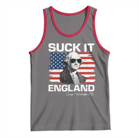 Funny George Washington Tank Top Suck It England Bold Patriotic 4th of July 1776
