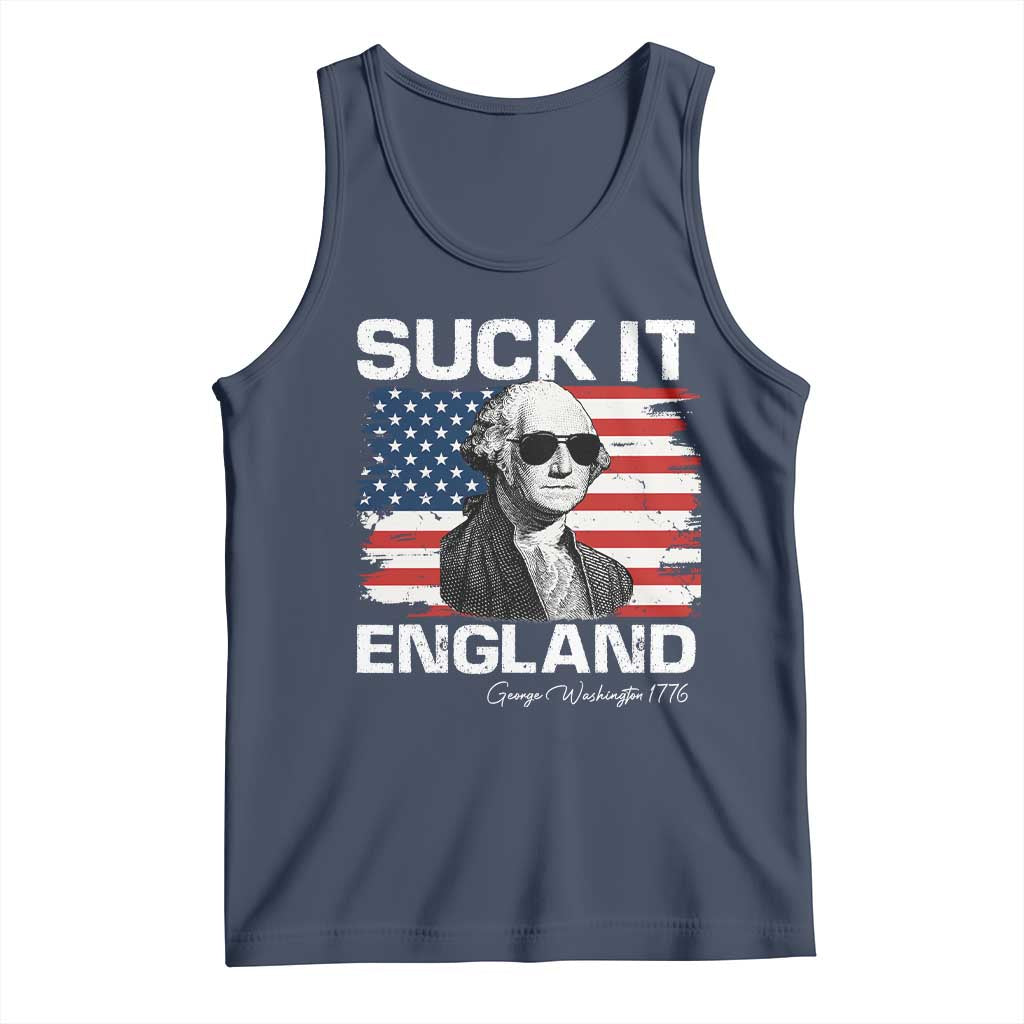 Funny George Washington Tank Top Suck It England Bold Patriotic 4th of July 1776