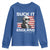 Funny George Washington Youth Sweatshirt Suck It England Bold Patriotic 4th of July 1776