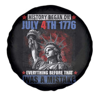 History Began July 4th 1776 Spare Tire Cover Bold Patriotic Statement Statue of Liberty