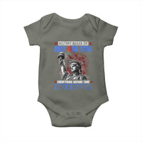 History Began July 4th 1776 Baby Onesie Bold Patriotic Statement Statue of Liberty