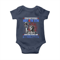 History Began July 4th 1776 Baby Onesie Bold Patriotic Statement Statue of Liberty