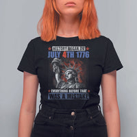 History Began July 4th 1776 T Shirt For Women Bold Patriotic Statement Statue of Liberty