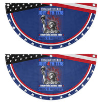 History Began July 4th 1776 Patriotic Fan Flag Bold Statement Statue of Liberty