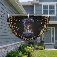 History Began July 4th 1776 Patriotic Fan Flag Bold Statement Statue of Liberty