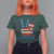Vintage ‘Merica Peace Sign T Shirt For Women Retro Patriotic 4th of July USA Flag