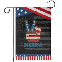 Vintage ‘Merica Peace Sign Garden Flag Retro Patriotic 4th of July USA Flag