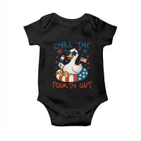 Funny Goose 4th of July Baby Onesie Chill the Fourth Out Patriotic Humor with Summer Vibes