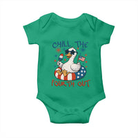 Funny Goose 4th of July Baby Onesie Chill the Fourth Out Patriotic Humor with Summer Vibes