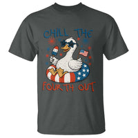 Funny Goose 4th of July T Shirt Chill the Fourth Out Patriotic Humor with Summer Vibes