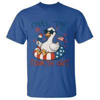 Funny Goose 4th of July T Shirt Chill the Fourth Out Patriotic Humor with Summer Vibes