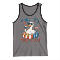 Funny Goose 4th of July Tank Top Chill the Fourth Out Patriotic Humor with Summer Vibes