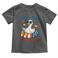 Funny Goose 4th of July Toddler T Shirt Chill the Fourth Out Patriotic Humor with Summer Vibes