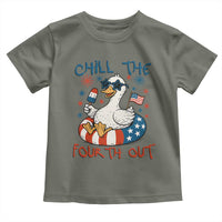 Funny Goose 4th of July Toddler T Shirt Chill the Fourth Out Patriotic Humor with Summer Vibes