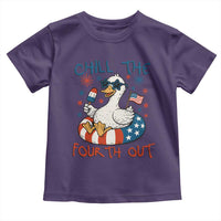Funny Goose 4th of July Toddler T Shirt Chill the Fourth Out Patriotic Humor with Summer Vibes