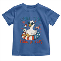 Funny Goose 4th of July Toddler T Shirt Chill the Fourth Out Patriotic Humor with Summer Vibes