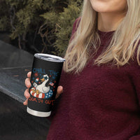 Funny Goose 4th of July Tumbler Cup Chill the Fourth Out Patriotic Humor with Summer Vibes