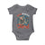 Red White and Feral Raccoon Baby Onesie Funny Patriotic Fireworks Wild 4th of July Vibes - Wonder Print Shop