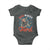 Red White and Feral Raccoon Baby Onesie Funny Patriotic Fireworks Wild 4th of July Vibes - Wonder Print Shop