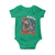 Red White and Feral Raccoon Baby Onesie Funny Patriotic Fireworks Wild 4th of July Vibes - Wonder Print Shop