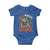 Red White and Feral Raccoon Baby Onesie Funny Patriotic Fireworks Wild 4th of July Vibes - Wonder Print Shop