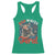 Red White and Feral Raccoon Racerback Tank Top Funny Patriotic Fireworks Wild 4th of July Vibes - Wonder Print Shop