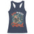 Red White and Feral Raccoon Racerback Tank Top Funny Patriotic Fireworks Wild 4th of July Vibes - Wonder Print Shop